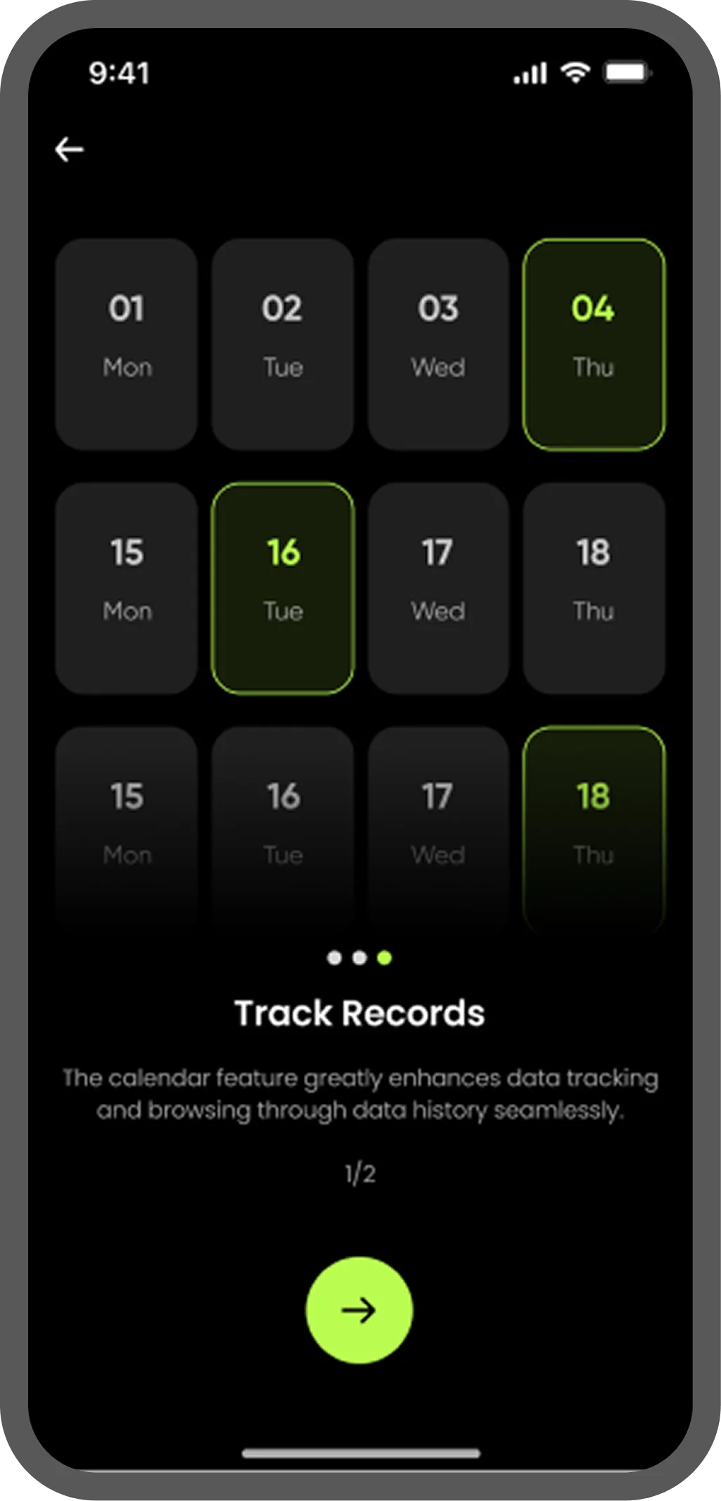 Native app development company Native app development company page shows two mobile screens that appear as mockup screens of native applications with revolving tech logos